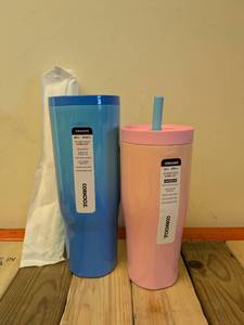 lot 93 image: NEW CORK ICLE CRUISER INSULATED TUMBLERS CUPS (2)