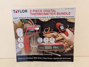 lot 109 image: TAYLOR 2 PIECE DIGITAL THERMOMETER BUNDLE