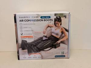 lot 111 image: SHARPER IMAGE AIR COMPRESSION BOOTS SIZE SMALL - MEDIUM