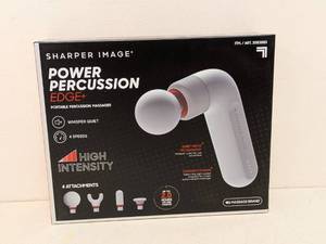 lot 129 image: SHARPER IMAGE POWER PERCUSSION EDGE PORTABLE MASSAGER
