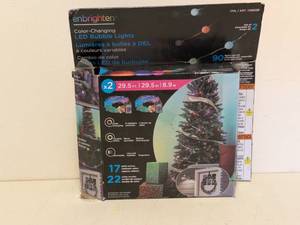 lot 144 image: ENBRIGHTEN COLOR CHANGING LED BUBBLE LIGHTS WITH REMOTE