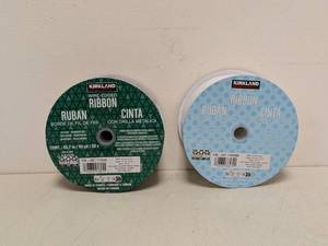 lot 149 image: 2 KIRKLAND SIGNATURE WIRE-EDGED RIBBON