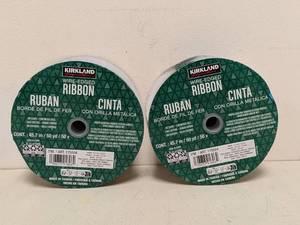 lot 150 image: 2 KIRKLAND SIGNATURE WIRE-EDGED RIBBON