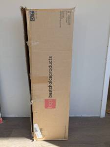 lot 137 image: BEST CHOICE PRODUCTS 6.5 FT PRE-LIT PREMIUM HINGED PINE FLOCKED CHRISTMAS TREE