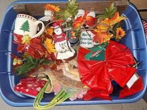 lot 26 image: Christmas and fall decor