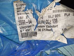 lot 53 image: 2 45ft lifeproof carpet pad rolls