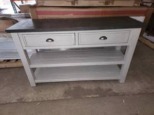 lot 61 image: 50 solid wood console table