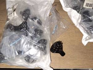 lot 68 image: 24 black cabinet knob round pulls