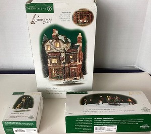 lot 12 image: Dept 56 A Christmas Carol Cratchits Corner  Accessories