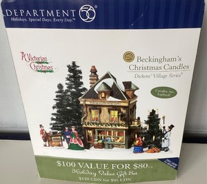 lot 18 image: Dept 56 A Victorian Christmas Beckinghams Christmas Candles