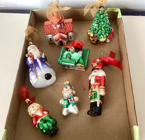 lot 58 image: Group of Blown Glass Christmas Ornaments #2