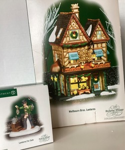 lot 66 image: Dept 56 Dickens Village Wellbourn Bros. Lanterns   Lanterns For Sale
