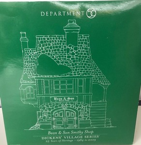 lot 86 image: Dept 56 Dickens Village Series (25 Yr) Bean & Son Smithy Shop