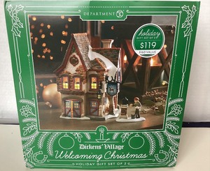 lot 89 image: Dept 56 Dickens Village Welcoming Christmas Holiday Gift Set
