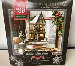 lot 90 image: Dept 56 Dickens Village Series (25 Yr) Stratford Holiday Pies & Tarts