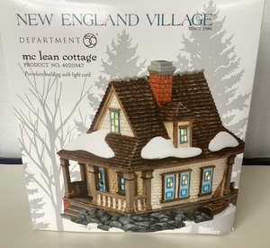 lot 110 image: Dept 56 New England Village McLean Cottage