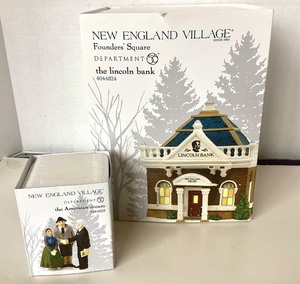 lot 111 image: Dept 56 New England Village The Lincoln Bank  The American Dream