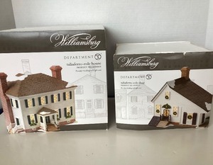 lot 112 image: Dept 56 Williamsburg Taliaferro-Cole House Taliaferro-Cole Shop
