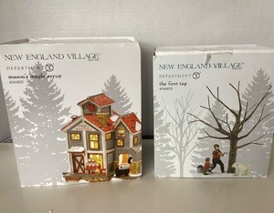 lot 117 image: Dept 56 New England Village Masons Maple Syrup  The First Tap