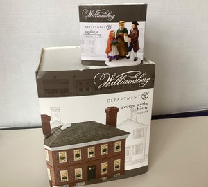 lot 120 image: Dept 56 Williamsburg George Wythe House  Caroling in Williamsburg