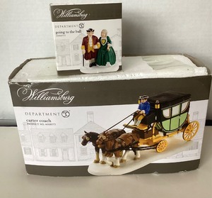 lot 123 image: Dept 56 Williamsburg Carter Coach  Going to the Ball