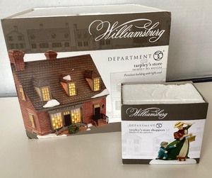 lot 124 image: Dept 56 Williamsburg Tarpleys Store   Tarpleys Store Shoppers
