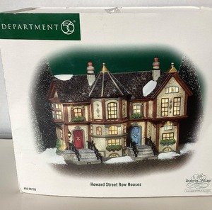 lot 146 image: Dept 56 Dickens Village Howard Street Row Houses