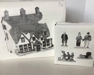 lot 155 image: Dept 56 Dickens Village Series Nicholas Nickleby- Wackford Squeers Boarding School  Nicholas Nickleby Accessories