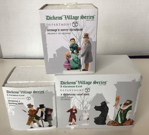 lot 158 image: Dept 56 Dickens Village Series A Christmas Carol Visit  Christmas a Humbug - Uncle  Scrooges Merry Christmas