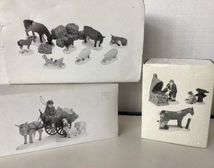 lot 172 image: Dept 56 Heritage Village Market Day  Chelsea Market Fish Monger & Cart  Come Into The Inn