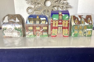 lot 217 image: Dept 56 Dickens Village Ornaments  Large Glitter Snowflake Cutouts