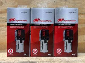 lot 30 image: INGERSOLL RAND 14  NPT (F) Air Line Filter lot of 3