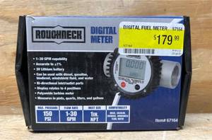 lot 32 image: Roughneck Digital Fuel Meter Msrp $179.99