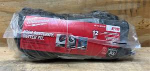 lot 40 image: Milwaukee High-Dexterity Polyurethane Dipped Into 12 pairs of gloves 8 M