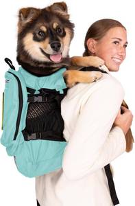 lot 123 image: K9 Sport Sack Plus 2 - Large, Summer Mint - Ideal for Dogs 20-22  Long - Adjustable, Backpack-Style Carrier with Multi-Functional Storage Pack, Thick Shoulder Straps & Padded Back Panel