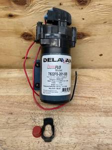 lot 151 image: Delavan Pumps Demand Style Diaphragm Sprayer Pump, 2.2 GPM, 12 Volts, Model# 7822FS-201-SB (Not Working)