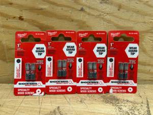 lot 184 image: Milwaukee Tool SHOCKWAVE Insert Bits for HeadLOK Wood Screws (2PK) (lot of 2)