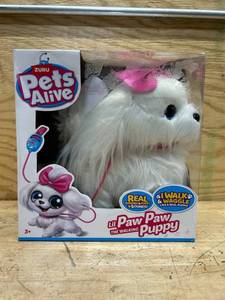 lot 193 image: Pets Alive Lil Paw Paw The Interactive Walk & Waggle Plush Toy Puppy by ZURU