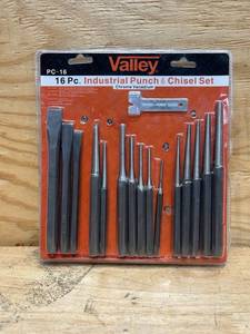 lot 218 image: Valley 16 Pc. Industrial Punch & Chisel Set (10292513.5)