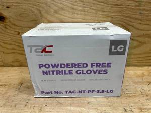 lot 226 image: TAC Global Solutions POWDERED FREE NITRILE GLOVES size LG