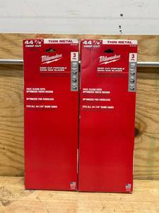 lot 229 image: Milwaukee 44.9 in. L X 0.5 in. W Bi-Metal Band Saw Blade 18 TPI Raker teeth 3 pk (lot of 2)