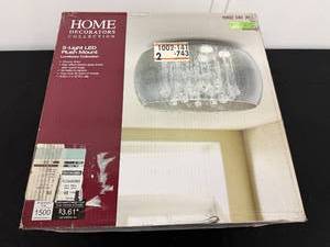 lot 21 image: Home Decorators 5-Light Flush Mount Chrome Rain Glass Fixture