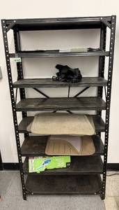 lot 27 image: Metal Storage Shelving Unit 60x30x12 Inch - contents not inc