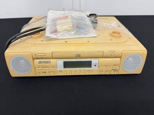 lot 31 image: Jensen JCR-280 Under Cabinet Stereo CD Player with Clock Radio