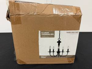 lot 35 image: 5-Light Chandelier Oil-Rubbed Bronze Finish 19 in. Diameter