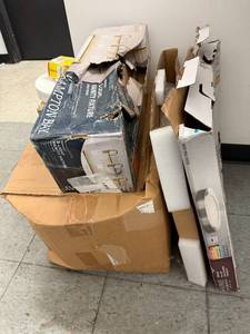 lot 36 image: Group of Home Decorators and Hampton Bay Light Fixtures with Damaged Packaging