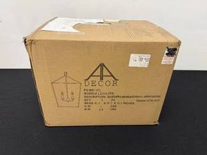 lot 48 image: AA Decor Hanging Pendant Light Polished Nickel Finish LZ01A-4PN