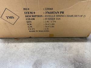 lot 49 image: TMS Estelle Dining Chair Set of 2 in Summer Tan