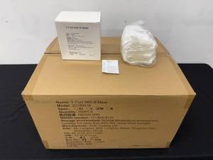 lot 54 image: Case of V Fold N95 B Masks NIOSH Certified XL Size - total qty unverified