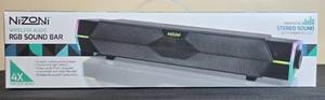 lot 78 image: Nizoni Wireless Audio RGB Sound Bar with Stereo Sound and Bluetooth in Orig Box